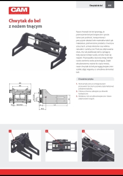 Chwytak do bel z nożem tnącym 