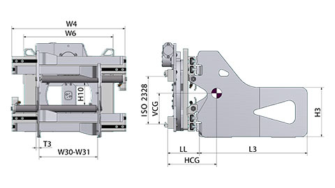 Bale clamp, pulp bale clamp 360° (HBR)