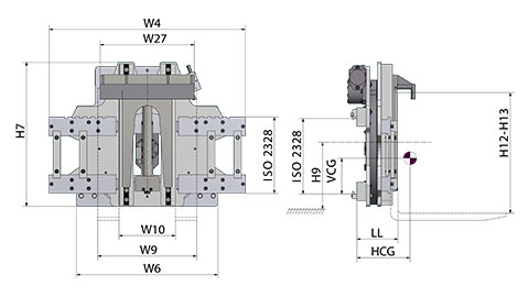 Rotator with hydraulic bin retainer - 360° (RBC)