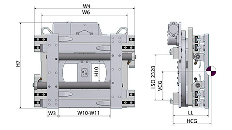 Cuerpo de pinzas rotatoria 360° (HR)