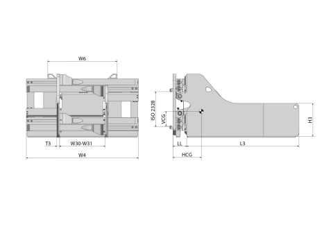 Bale clamps, pulp bale clamps (HB-T)