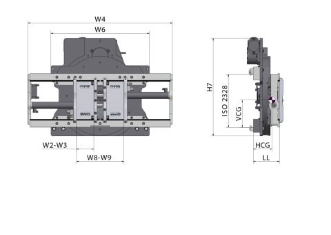 Rotating fork positioner with FEM fork carriers 360° (PHR)