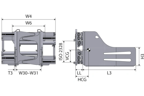 Pulp bale clamps 4000-8000kg (HBC-T)