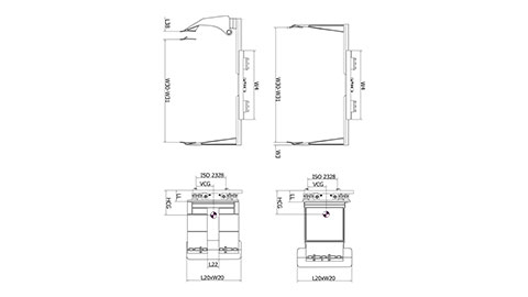 Non-rotating paper roll clamps (PS-B)